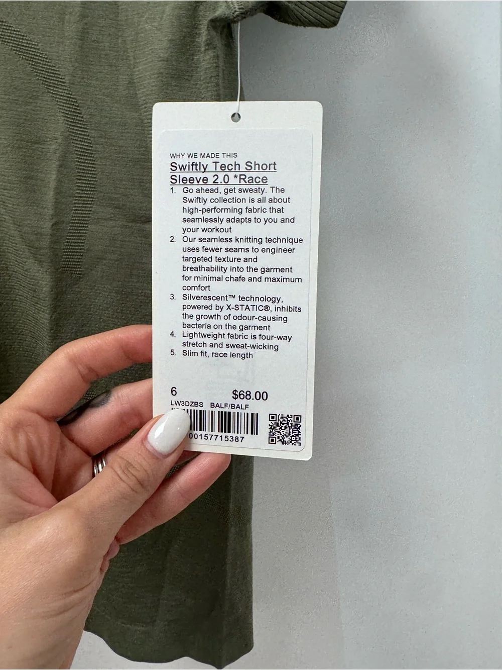 lululemon athletica Short Sleeve Tee in Olive Green